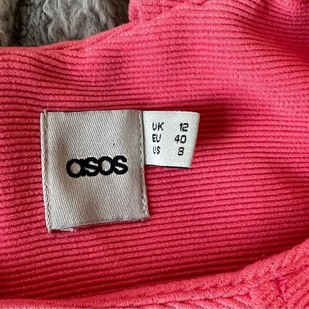 ASOS Classic Cocktail Mini Dress Coral Color Size 8. - Picture 5 of 8